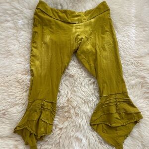 Stylish Ruffle Hem Bottoms - Olive Green